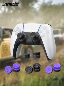 2 piezas Tapas de agarre para el pulgar de silicona, compatibles con el controlador /PlayStation5, accesorios de gamepad - Tapas para palanca de mando, Tapas de competición KTF para la palanca de mando de PlayStation5 Tapas protectoras antideslizantes, Tapas de botón FPS, Tapas de agarre para el pulgar del controlador de PlayStation5 para un mejor rendimiento, Regalo de Navidad / Regalo de Navidad / Año Nuevo 2026 - Multicolor - Ver 3