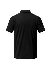 Customized Personalized Women's Polo Shirt With Multiple Photo Options, Add Your Photo Custom Design Printed T-Shirt For Team Uniform, Pickleball And Sports Shirt - Black - View 4