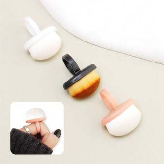 指甲环指甲除尘刷、指甲刷、软毛指甲刷卸妆刷、指甲刷清洁工具、指甲刷、清洁指甲的指甲刷、日常化妆刷，更方便省时，呵护手指（粉色、白色、黑色）