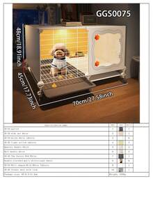 Dog Crate With Potty, Large Indoor Rabbit Hutch, Cat Cage With Litter Box, Small Animal Cage - Multicolor - View 16