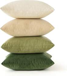 Samt-hellgrüne Serie (4er-Pack)