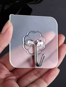 100 pack de crochets muraux auto-adhésifs, plastique transparent moderne, montage mural facile, usage polyvalent pour les clés, les chapeaux, les serviettes. Organisateur pour la salle de bain, la chambre, le bureau, la cuisine