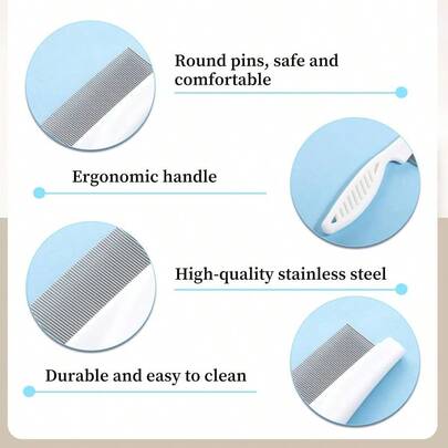 Pcs Pet Hair Comb Pet Grooming Combs For Flea And Tear Stain Removal Multifunctional Stainless Steel Comb Dematting Tool...
