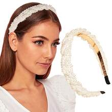 1pc High-End Faux Pearl Hairband Is A Simple And Versatile Accessory For Women, Suitable For Going Out. It Is A High-Top Headwear That Exudes Elegance, Hair Hoop