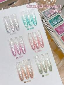 6 lọ sơn móng tay dạng gel đặc, gel pudding, sơn gel UV dễ tẩy, sơn gel bùn đặc dùng tại nhà và salon, tự làm móng nghệ thuật. - Nhiều màu - Xem 5