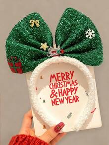 1 Stück Damen süße große Schleife Haarband, geeignet für Weihnachtspartys