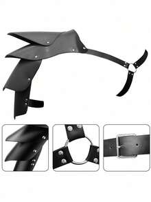 5pcs Medieval Renaissance Period Armor Set, Knight Style, Steel Art For Conquering Battlefields And Feasts, Reforging The Hero's Dream - Ultimate Men's Collectible, Wearable And Display Treasure - A - View 3