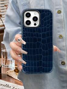 Winter Selection Deep Blue Crocodile Texture Phone Case With Excellent Texture Full Cover Mixed Color Phone Case For Phone17PRO MAX/17 AIR/15ProMax/16PROMAX/GalaxyS22/S23/S24/S23 Plus/S24 Ultra/S25/A15/A33/A23 Daily Commuting Essential, Supports DIY Customization, Nonyellowing, Halloween Gift, Mother's Day, Independence Day Gift, Christmas, Valentine's Day Gift, Friends And Family Birthday Gift - 混色1 - 查看 5