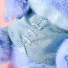 Miniso Búp bê Stitch thơm ngọt ngào, kiểu dáng Trung Quốc mới, trang phục mộng mơ, tư thế ngồi, đồ chơi nhồi bông mềm mại, quà tặng trang trí dễ thương (1 cái) - Màu xanh lam - Xem 6