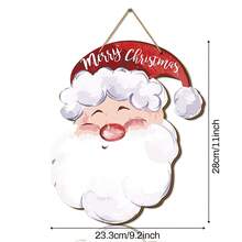 1 szt./100 szt. Wesołych Świąt, Święty Mikołaj, drewniany wiszący znak, Boże Narodzenie, powitanie, znak na drzwi, Boże Narodzenie, zima, drewniany wieszak na drzwi, Boże Narodzenie, Nowy Rok, dom, biuro, kuchnia, dekoracja okna