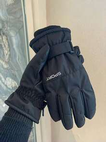 1 Pair Unisex Professional Ski Gloves, Touchscreen Warm Windproof Waterproof Cold-Proof, Lightweight Hand Warmer, Suitable For Fashionable Sports Skiing, Snowboarding, Outdoor Winter Activities, Winter Ski Gloves, Great Gift For Thanksgiving And Christmas