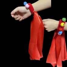 Calisthenics Lightweight Equipment Sports Elastic Ribbon Rings Wrist Bells Dance Bracelets