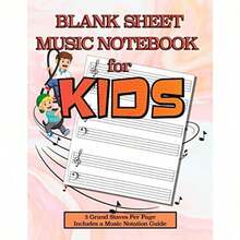 Blank Sheet Music Notebook for : Notation Paper For Composing For with Wide Staves - como en la foto - Ver 4