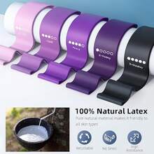 【限定】ReFaiz トレーニングチューブ 筋トレチューブ フィットネスチューブ エクササイズバンド レジスタンスバンド 5本セット 強度別 筋力トレーニング 自宅ジム ホームジム 全身運動 ダイエット 宅トレ 収納袋付 2025 - パープル - チェックする 4