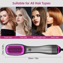 3-In-1 Hair Dryer Brush Professional Powerful 3 Heat Settings One Step Hair Dryer And Hot Air Styler - US A Type Plug(110-127V) - View 3