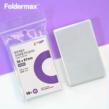 50张/套 56*87mm 高透明韩式卡套，适用于3英寸小卡、迷你卡、Kpop照片卡和明星专辑保护套 - 彩色 - 查看 2
