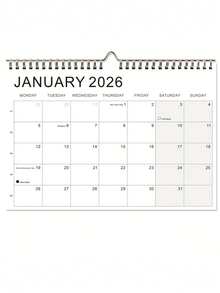 A4 Weekly Planner Calendar 2026-2027 | 52 Week View With Month Labels | Full Moon And New Moon Markers | Monday To Sunday Layout | Dated Grid Journal, Suitable For Home And Office | Academic Use, Large Desk Size W, Monthly Planning, School Planner, Work Planner - Multicolor - View 4