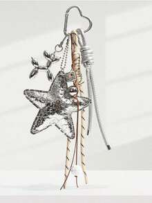 1个气球狗和五芒星皮革包包挂饰钥匙扣新款钥匙圈吊坠手机配件女士礼物个性化礼物趣味礼物手机挂饰 - 彩色 - 查看 11
