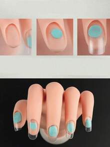 1片/2片/3片装美甲练习套装，经久耐用，易于清洁，是美甲师和艺术家的理想之选，适用于美甲用品、美甲练习、专业美甲艺术、易于清洁的材料、可重复使用的美甲模型、假指甲套装，适合美容学生和沙龙专业人士。 - 彩色 - 查看 5