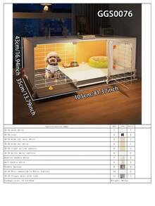 Dog Crate With Potty, Large Indoor Rabbit Hutch, Cat Cage With Litter Box, Small Animal Cage - Multicolor - View 17