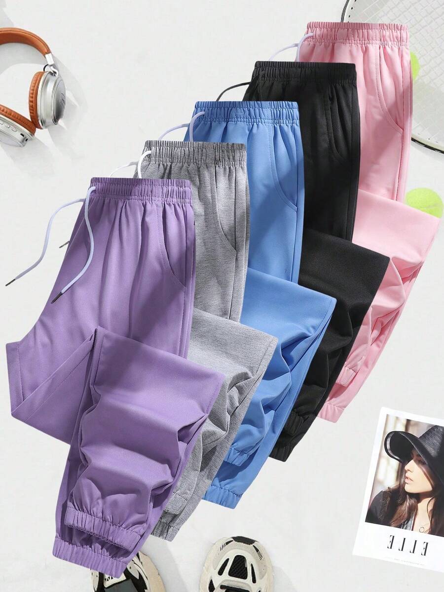 Women's Outdoor Casual Running Pants - Elastic Waistband Pockets Sports Trousers, Lightweight All-Season Pants, Women's Athletic Long Pants, Suitable For Gym, Machine Washable, Solid Color Design, Comfortable Fit, Y-Shape Style, Elastic Waist, Ideal For Outdoor Hiking & Sports Enthusiasts