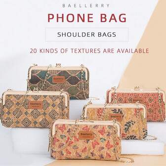  1pc BAELLERRY Women Multi-Function Chain Bag, Multi-Compartment Organizer Bag With Card Slots & Phone Compartment, Personalized Design, Lightweight For Daily Use