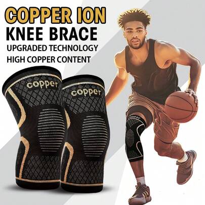 2-Pack Copper Knee Braces For Men And Women Knee Supports Copper Compression Knee Sleeve For Knee Sports And Recovery Support Healthcare Tool