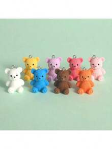 Multicolor Mini Resin Bear Pendant, Jewelry Making Pendant, Bracelet, Necklace, Keychain, Earrings DIY Accessories, Fashionable & Cute Keychain Special Gift, Cartoon 3D Decorative Accessories, Bear Party, Party Gift Pack, Birthday Gift Toy Pendant, Suitable For Phone And Bag Decoration Surprise Gift, Cartoon Backpack Pendant, Car Keychain Accessories, Bag Decorative Pendant Accessories, Keychain Accessories For Bridal Party, Graduation, Valentine's Day, Mother's Day, Christmas, Halloween, Thanksgiving