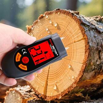 PM6811A Hand-Held Wood Moisture Tester 4 Types Tree Test Paper Humidity Tester Wall Test Max Min Value Water Measurement High Precision Portable Moisture And Humidity Detection