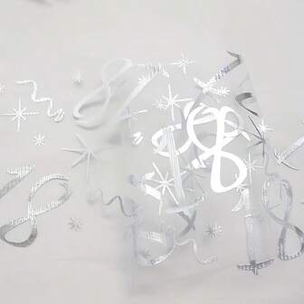 1条生日快乐桌旗（28*275厘米），生日派对、周年庆典餐桌装饰，银色