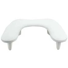 Reposabrazos en forma de U para técnicos de uñas - Cojín de descanso para manos grande de piel de microfibra blanca PU para profesionales de arte de uñas acrílicas, soporte de reposabrazos ergonómico de instalación rápida - Multicolor - Ver 7