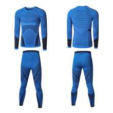 Thermal Underwear Set For Women Long Johns Warm Base Layer Top & Bottom For Cold Weather - Blue - View 12