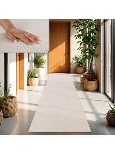 TT Home Vloerkleed Living Room, Short Pile, Plain, Moderne Washable, Colour:Cream, Size: 80 150 Cm view 8