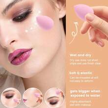 12个装化妆海绵美妆蛋软粉扑，价格实惠，情人节礼物，廉价商品，旅行必备，房间装饰，情人节礼物，便宜货，房间用品，1美元商品，度假必备，女士礼物，卧室用品，情人节，99美分 - 粉色 - 查看 8