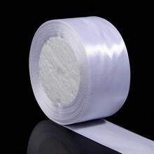 25 Meter/Rolle weiße Satinbänder, glänzender Stoff, geeignet für DIY Hochzeitseinladungen, Brautbouquets, Geschenkverpackung, Partydekorationen, Nähhandwerke, Brautstraußzubehör, Hochzeitsdekoration, Schleifen binden, Dekorieren von Hochzeits- und Geburtstagstorten - Weiss - Übersicht 8