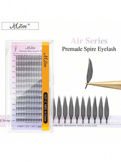 240 piezas NAGARAKU Pestañas postizas de efecto anime con punta puntiaguda, pestañas postizas suaves y esponjosas, pestañas postizas en racimo, pestañas postizas individuales