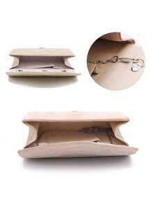 1 Clutch für Damen, Clutch aus Wildleder für Hochzeiten, Schultertasche, Abendtasche