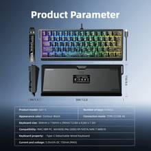 60% Gaming Keyboard, Numeric Keypad And Mouse Set. This Mini Gaming Keyboard Has 61 Keys And Features True RGB Backlighting. Detachable Type-C Cable, Suitable For PC Gamers, Typists, Travelers And Business Users. Portable And Compact, Making It An Ideal Choice For Christmas Gifts, New Year Gifts, Christmas Decorations, Children's Christmas Gifts, Family Gifts, And Year-End Gifts. - View 7