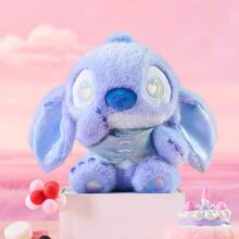 Miniso Búp bê Stitch thơm ngọt ngào, kiểu dáng Trung Quốc mới, trang phục mộng mơ, tư thế ngồi, đồ chơi nhồi bông mềm mại, quà tặng trang trí dễ thương (1 cái) - Màu xanh lam - Xem 2