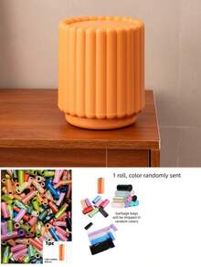 2026 New Desktop Trash Can, Large Opening, Press-Style Lid, Compact Sunflower Pattern Storage Bin, Garbage Can - Multicolor - View 15