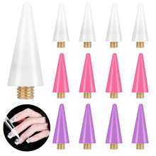 16/21Pcs Nail Rhinestones Picker Replacement Wax Head Tips Rhinestone Picker Tool Wax Tip For Nail Dotting Pen