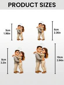 Customized 2D Character Art, Render 2D Figures Based On Uploaded Photos, Personalized Keychain Gift For Family And Friends - As Shown - View 4
