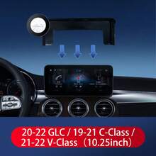 LCARS 梅赛德斯-奔驰 CLA/GLA/GLC/A 级/B 级/C 级/V 级车载手机磁力支架，屏幕安装底座导航支架 - 黑色 - 查看 13