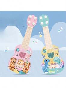Guitarra de juguete musical para niños con cuerdas, juguete de ukelele educativo, regalo de Navidad, Año Nuevo y cumpleaños - Multicolor - Ver 7