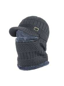 1pc Men's Knit Hat, Thermal Lined Thick Warm Winter Beanie, Windproof Earflap Ski Cap For Outdoor Activities (Random Fleece Color) - Grey - View 22