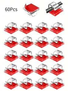 30pcs Adhesive Cable Clips For Outdoor, Christmas Light Clips, Decoration Clips, Self Adhesive Hooks Cord Management Wire Holder, Fairy Light Accessories