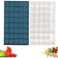 THJOPOKEEL Paleta de Pintura de Plástico con Tapa Suave, Caja de Paleta de Acuarela Portátil Rectangular, Estuche Dispensador de Pintura de Plástico para Acuarela (36 Rejillas) - 1 - Ver 1