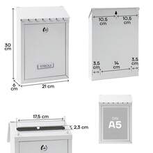 Arregui BUZÓN INDIVIDUAL EXTERIOR, PEQUEÑO, CIVIC, ACERO, BLANCO, 21,6 x 8 x 30 cm - Multicolor - Ver 4