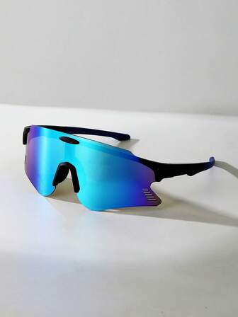 1pc Unisex Outdoor Cycling Skiing Sports Goggles With Gradient Lens, Suitable For Winter & All Seasons, Y2K Style Protective Eyewear For Couples