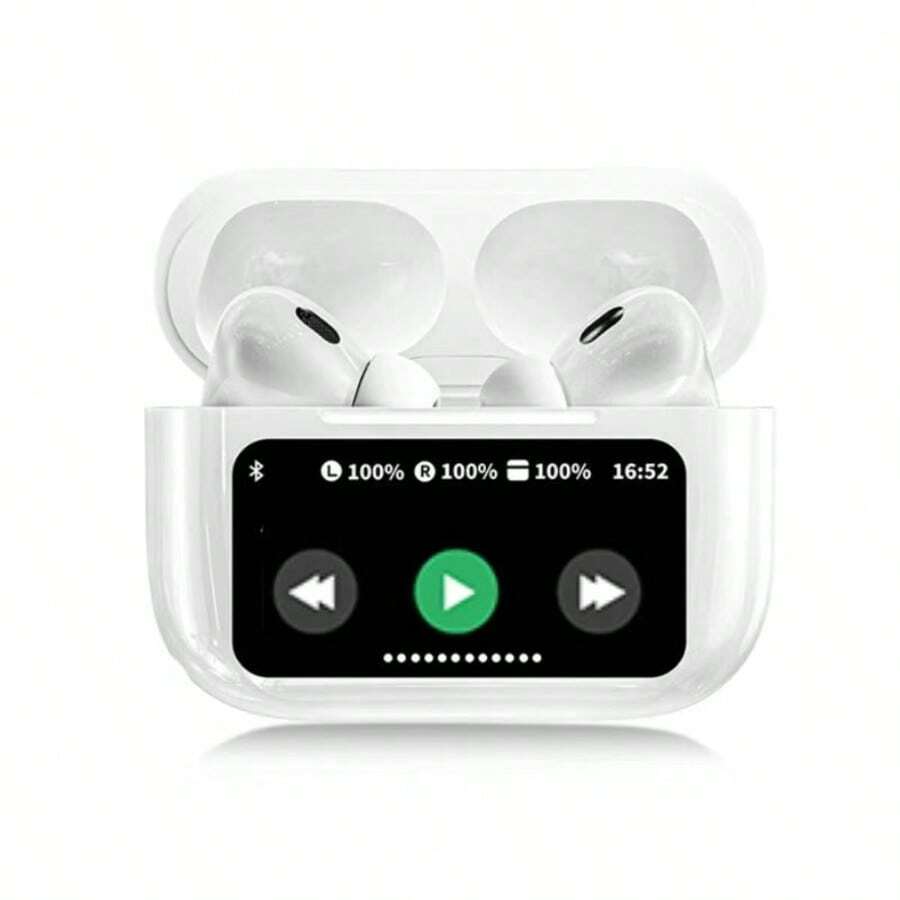 Wireless Bluetooth Headphones, Touch Screen,Stereo In-Ear High-Quality High-Fidelity With Microphone, Touch Control, Compatible With IPhone,Smartphones.Bluetooth Wireless Sports Earbuds With Touch Control - HiFi Stereo, Mic & Apple Compatibility,Birthday Gift,Halloween Gift, Christmas Present - 白色 - 查看 1